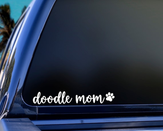 Doodle Mom Vinyl Decal, Doodle Car Decal, Doodle Gift, Doodle Vinyl Sticker, Doodle Lover Decal, Doodle Laptop Decal, Goldendoodle Decal