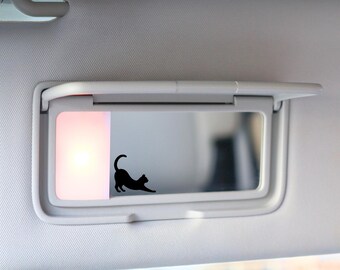 Tiny Stretching Cat Decal, Easter Egg Decal, Hidden Decal, Small Cat Sticker, Mini Cat Decal, Rearview Mirror Decal, Cat Mom Decal