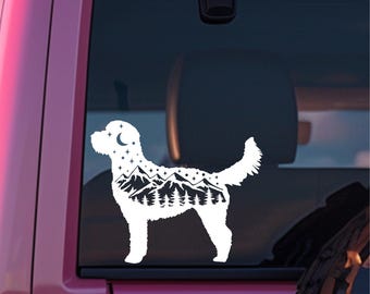 Adventure Goldendoodle Decal: Nature Dog Sticker