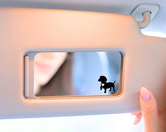 Dachshund Heart Decal, Tiny Dachshund Decal, Mini Doxie Decal, Easter Egg Decal, Hidden Car Decal, Rearview Mirror Decal, Tiny Dog Decal