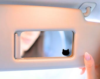 Tiny Cat Head Decal, Easter Egg Decal, Hidden Decal, Small Cat Sticker, Mini Cat Decal, Rearview Mirror Decal, Laptop Decal, Tumbler Decal