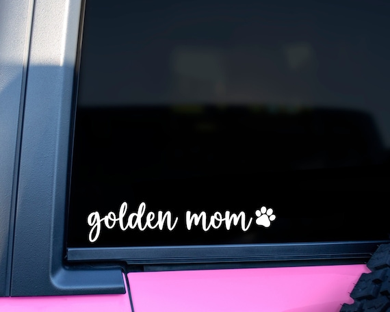Golden Retriever Mom Vinyl Decal, Golden Retriever Car Decal, Golden Retriever Gift, Golden Retriever Sticker, Golden Lover Decal, Dog Decal