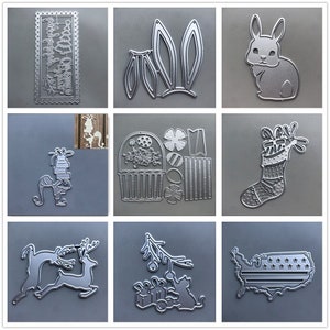27 diseños de troqueles de corte de metal para Navidad • Troqueles nuevos de 2022 para hacer tarjetas • Troqueles de relieve para bricolaje • Plantillas de papel para álbumes de recortes
