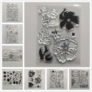 21 Design 2022 NEUE Rose Blumen Klare Stempel DIY Scrapbooking Handwerk Liefert Silikon Dichtung Karte Fotoalbum Spitze stempelkissen Stempeln