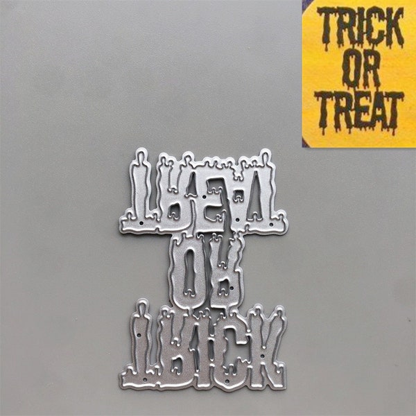 2022 NEW Halloween Trick Or Treat Metal Cutting Dies For Card Making Embossing Paper Photo Album Stamps Crafts Templates Mould Stencils