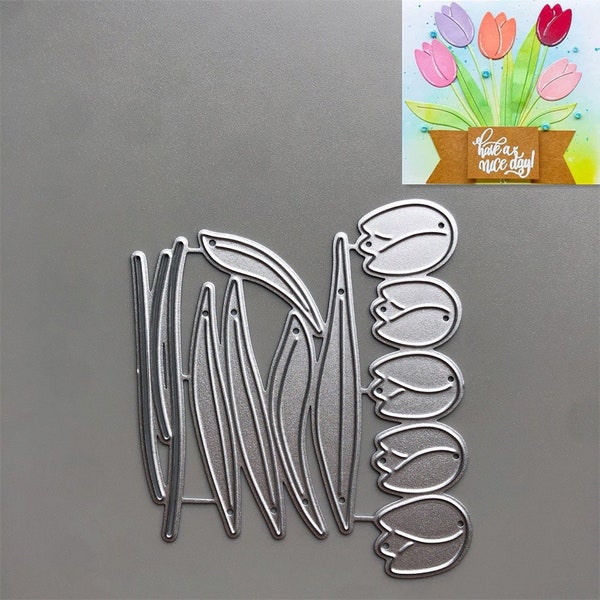 2022 NEW Tulip Flower Metal Cutting Dies For Card Making Embossing Paper Photo Album Stamps Crafts Templates Mould Stencils