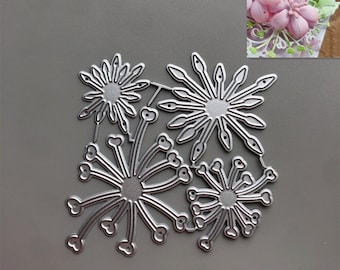 2022 NEW Flower Leaves Metal Cutting Dies for Card Making Embossing ...