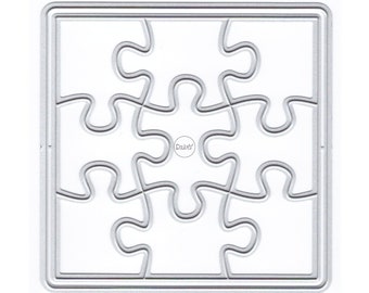 DzIxY Square Puzzle Metal Cutting Dies for Card Making Paper Embossing Die Cuts Sets Album Crafts 2023 Templates Stencils