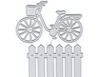DzIxY Bicycle Fence Metal Cutting Dies for Card Making Paper Embossing Die Cuts Sets Album Crafts 2023 New Templates Stencils