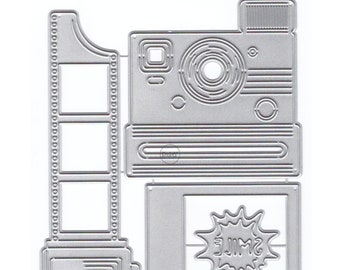 DzIxY - Troqueles de corte de metal para cámara fotográfica, para hacer tarjetas, papel, relieve, juegos de troqueles, manualidades, álbumes, plantillas nuevas 2023
