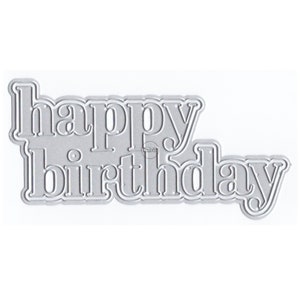 DzIxY Schatten alles Gute zum Geburtstag Metall Stanzformen für Kartenherstellung Papier Präge Stanzen Sets Album 2023 Vorlagen Schablonen