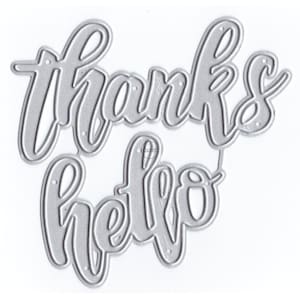 DzIxY Words Thanks Hello Metal Cutting Dies for Card Making Paper Embossing Die Cuts Sets Album Crafts 2023 Templates Stencils