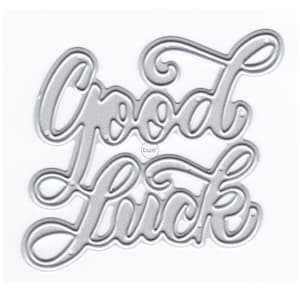 DzIxY Word Good Luck Metal Cutting Dies for Card Making Paper Embossing Die Cuts Sets Album Crafts 2023 New Templates Stencils