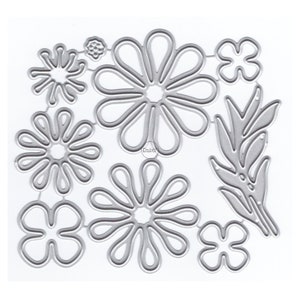DzIxY Flowers Foliage Metal Cutting Dies for Card Making Paper Embossing Die Cuts Sets Album Crafts 2023 New Templates Stencils