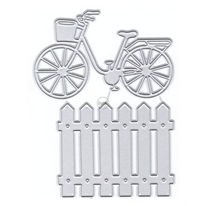 DzIxY Bicycle Fence Metal Cutting Dies for Card Making Paper Embossing Die Cuts Sets Album Crafts 2023 New Templates Stencils