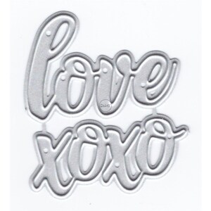 DzIxY Words Love Xoxo matrices de découpe en métal pour la fabrication de cartes papier gaufrage ensembles de découpes Album artisanat 2023 nouveaux modèles pochoirs