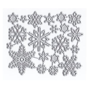 DzIxY - Troqueles de corte de metal con forma de copo de nieve irregular para hacer tarjetas, troqueles de papel para repujado, álbumes, manualidades, plantillas, 2023
