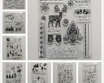Silicone Clear Stamp Rubber Stamps DIY Scrapbooking/Photo Christmas Craft Decor 