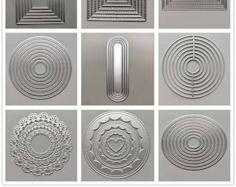 29 Design 2022 NEW Geometric Border Metal Cutting Dies DIY Scrapbooking Embossing Paper Photo Album Crafts Templates Mould Stencils