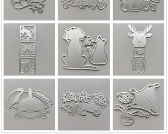 24 Design 2022 NUOVI Animali Del Mondo Metallo Fustelle FAI DA TE Scrapbooking Carta Album di Foto Artigianato Cane Stampo Pugno Goffratura Stencil