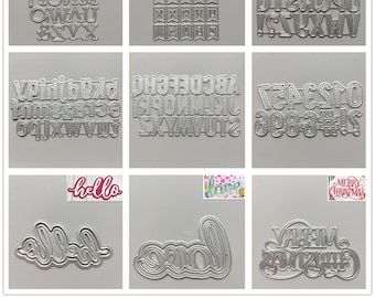 29 Diseños 2022 NUEVOS Troqueles de Metal con 26 Letras y Palabras para Scrapbooking, Relieve, Marcos de Papel, Sellos, Plantillas, Moldes y Plantillas
