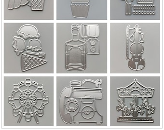 27 Design 2022 NEW Ice Cream Cup Metal Cutting Dies DIY Scrapbooking Paper Photo Album Crafts Mould Punch Embossing Stencils