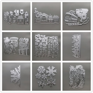 28 Design 2022 NOUVELLE lettre fleurs Matrices de découpe en métal pour Scrapbooking à faire soi-même pour gaufrage en papier Album photo Artisanat Modèles Moule Pochoirs