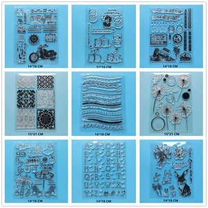 21 Design 2022 Lace Flowers Cats Clear Stamps DIY Scrapbooking Craft Supplies Silicon Seal Card Photo Album ink pad Stamping