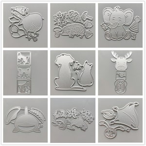 24 Design 2022 nouveaux matrices de découpe en métal du monde des animaux pour bricolage Scrapbooking papier Album photo artisanat chien moule poinçon de gaufrage pochoirs