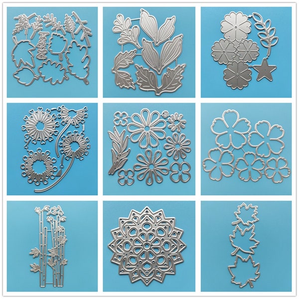 24 Design 2022 NEW Flowers Leaf Kettle Metal Cutting Dies DIY Scrapbooking Paper Album Crafts Mould Punch Embossing Stencils