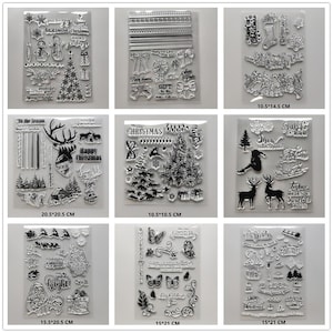 26 Ontwerp 2022 NIEUWE Kerst Clear Postzegels DIY Scrapbooking Craft Supplies Siliconenafdichting Kaart Fotoalbum Hobby Stempelkussen Stempelen:
