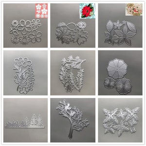 27 Design 2022 NEU Blumen Blätter Metall Stanzformen DIY Scrapbooking Prägung Papier Fotoalbum Handwerk Vorlagen Mould Schablonen