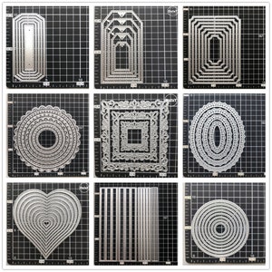 29 diseños NUEVOS de troqueles de corte de metal con forma de estrella de cinco puntas para hacer álbumes de recortes, gofrado, marcos de fotos, sellos, plantillas, moldes y manualidades