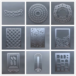 28 Ontwerp 2022 NIEUWE Achtergrond Grens Metalen Stansmessen DIY Scrapbooking Embossing Papier Fotoalbum Ambachten Sjablonen Mal Stencils