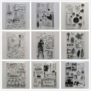 23 Ontwerp 2022 Verjaardagsfeestje Clear Stamps DIY Scrapbooking Ambachtelijke Benodigdheden Siliconenzegel Kaart Fotoalbum Hart stempelkussen Stempelen