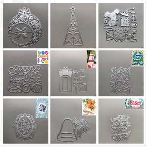 28 Ontwerp 2022 NIEUWE Kerst Metalen Stansmessen DIY Scrapbooking Embossing Papier Fotoalbum Ambachten Sjablonen Mal Stencils