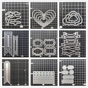 29 Design 2022 NEU Herz Border Metall Stanzformen DIY Scrapbooking Präge Papier Fotorahmen Briefmarken Handwerk Vorlage Mould Schablonen