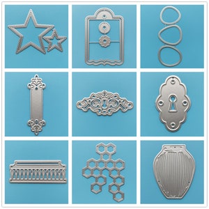 27 Design NEW Geometry Lock Metal Cutting Dies DIY Scrapbooking Paper Photo Album Crafts Mould Punch Embossing Stencils