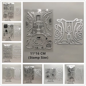 29 Design 2022 Blumen Buchstaben Klarstempel und Metallstanzformen Für Scrapbooking Material Papier Prägeschablonen Dichtungen Handwerk