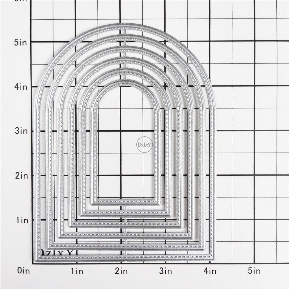 Dzixy Arched Border Metal Cutting Dies for Card Making Paper Embossing ...
