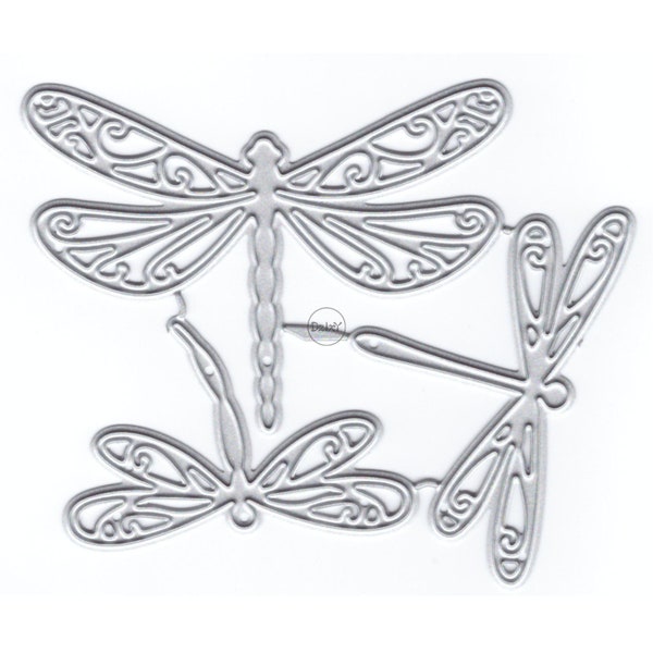 DzIxY Overlap Dragonfly Metal Cutting Dies for Card Making Paper Embossing Die Cuts Sets Album Crafts 2023 New Templates Stencils