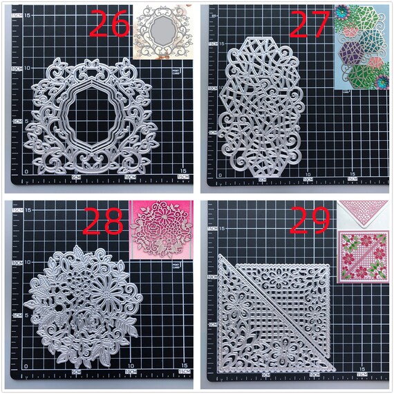 4 X 6 scatola ombra rettangolare 3D rettangolo cornice per foto ventaglio taglio metallo fustelle fustellato stampo Scrapbook artigianato di carta Punch Stencil  15