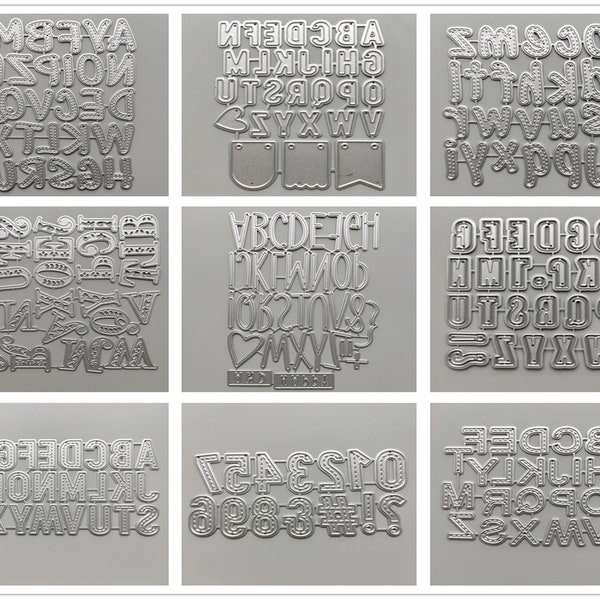 Alphabet Die Cut Etsy