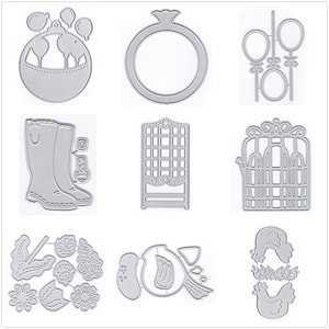16 matrices de découpe en métal de fenêtres de ballon de conception pour la fabrication de cartes gaufrage de papier ensembles de découpes Album 2024 nouveaux modèles pochoirs