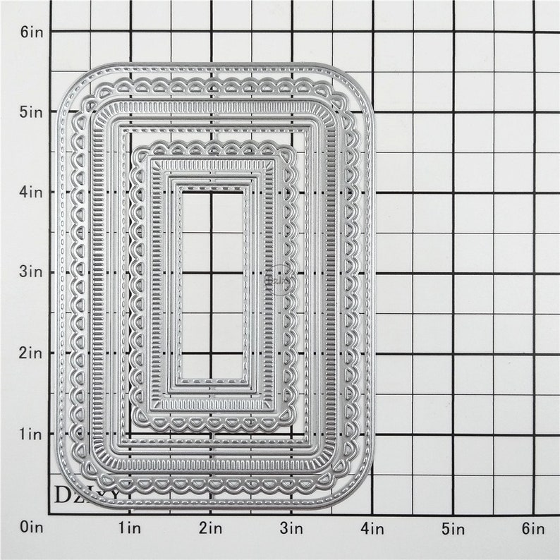 Dzixy Rectangular Border Metal Cutting Dies for Card Making Paper ...