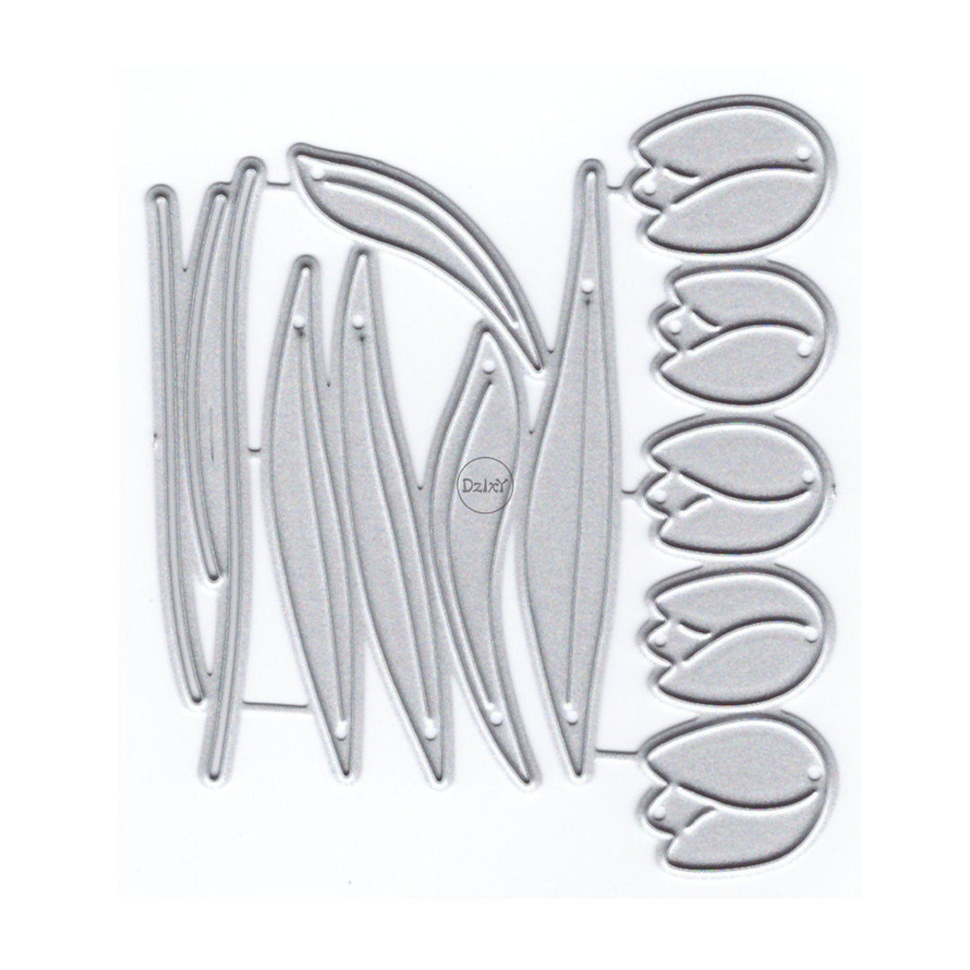 Dzixy Beautiful Tulip Flower Metal Cutting Dies for Card Making Paper ...