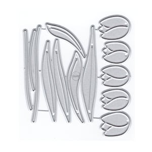 DzIxY Schöne Tulpe Blume Metallstanzteile für Kartenherstellung Papier Präge Die Cuts Sets Album Crafts 2023 Neue Vorlagen Schablonen