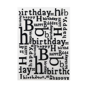 2023 NEUE Word Geburtstag Hintergrund Prägung Ordner für Scrapbooking Papier Album Karten Herstellung Liefert 3D Kunststoff Schablonen Handwerk
