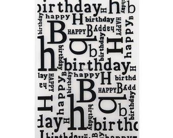 2023 NEW Word Birthday Backdrop Embossing Folders for Scrapbooking Paper Album Cards Making Supplies 3D Plastic Stencils Crafts