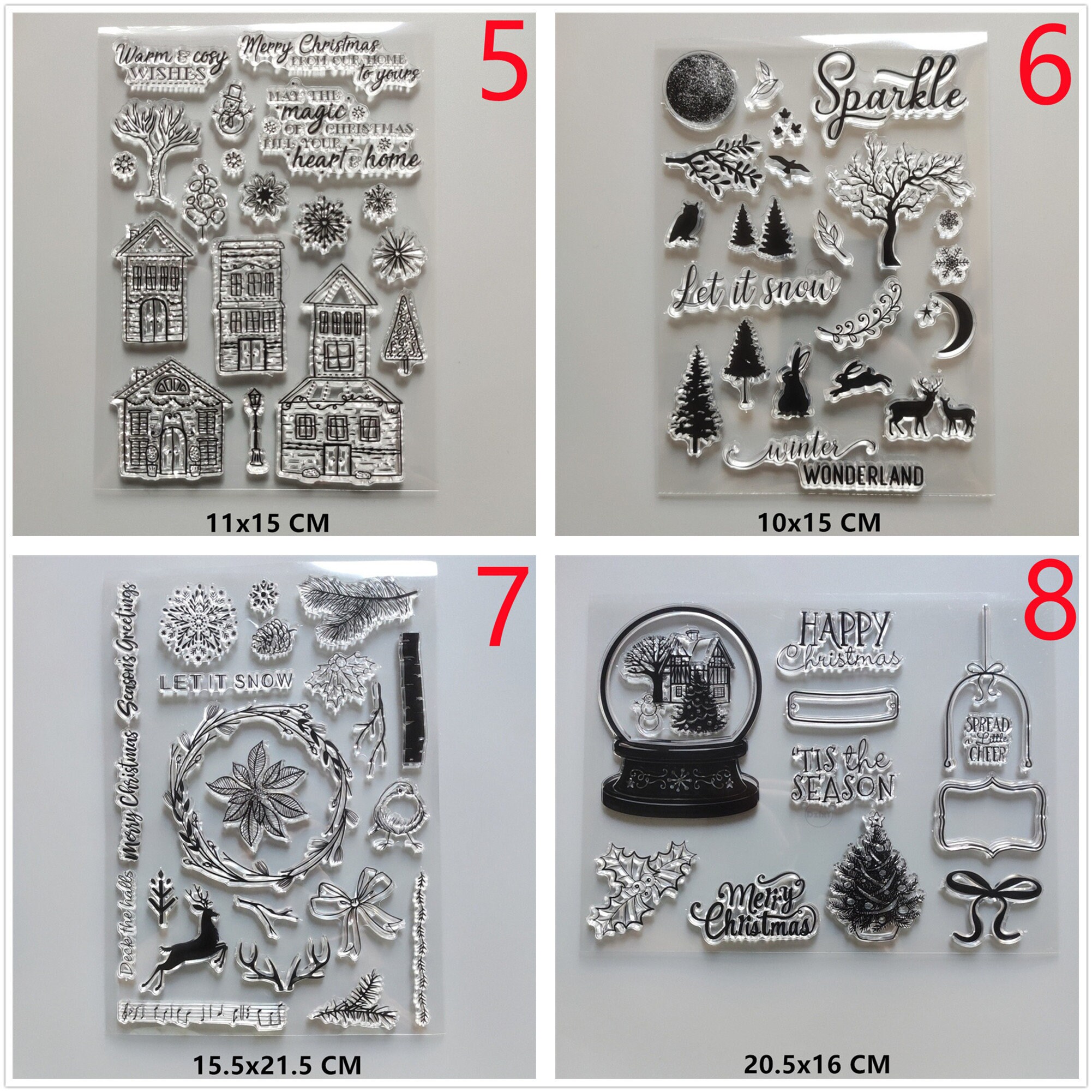 26 Design 2022 NEW Christmas Tree Clear Stamps DIY Scrapbooking Craft ...